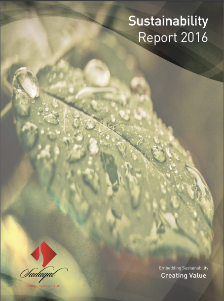 Sadaqat Sustainability Report 2016